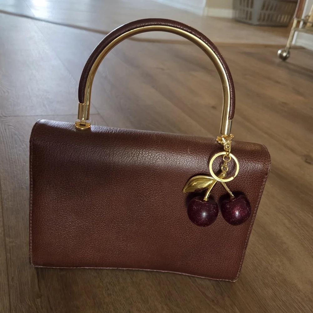 Urban Boutique Stylish Glitter Cherry Bag Charm Versatile‎ Keychain NWT
